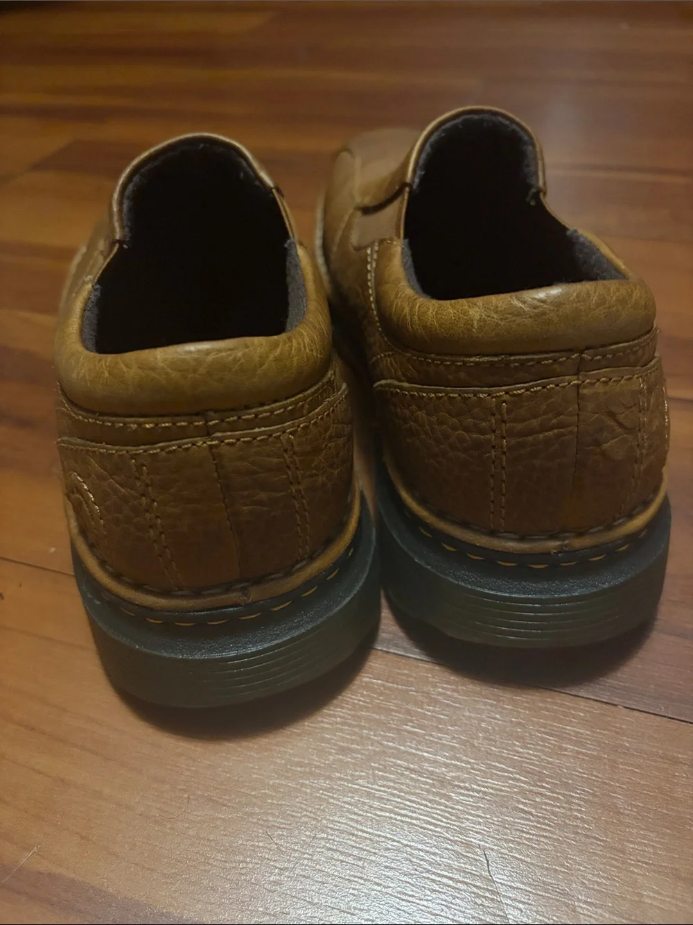 Dr. Martens “Tevin”  Brown Pebbled Leather Slip-On Loafers Sz 11 US M